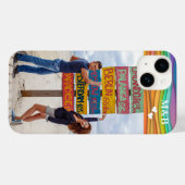 Monogram Foto Naam Kleurrijke Golf Trendy Modern Case-Mate iPhone Case (Achterkant (horizontaal))