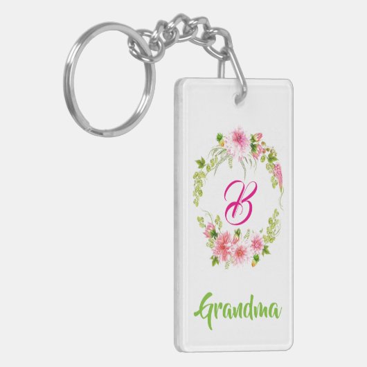 Monogram Foto Sleutelhanger (Voorkant Links)