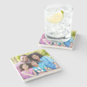 Monogram Foto Stenen Onderzetter (Zijkant)