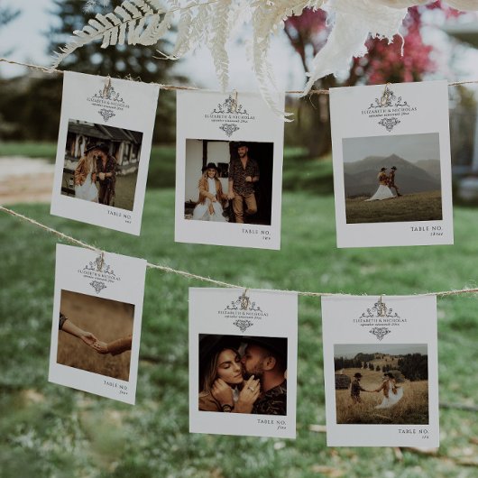 monogram foto | Tabelnummer Kaart