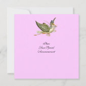 MONOGRAM FOTO-TEMPLATE VAN HET BABY SHOWER STORK,  KAART (Achterkant)