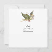 MONOGRAM FOTO-TEMPLATE VAN HET BABY SHOWER STORK,  KAART (Achterkant)