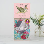 MONOGRAM FOTO-TEMPLATE VOOR STORKBABY SHOWER KAART (Staand voorkant)