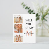 Monogram Foto word jij mijn dienstmeisje van eer? (Staand voorkant)