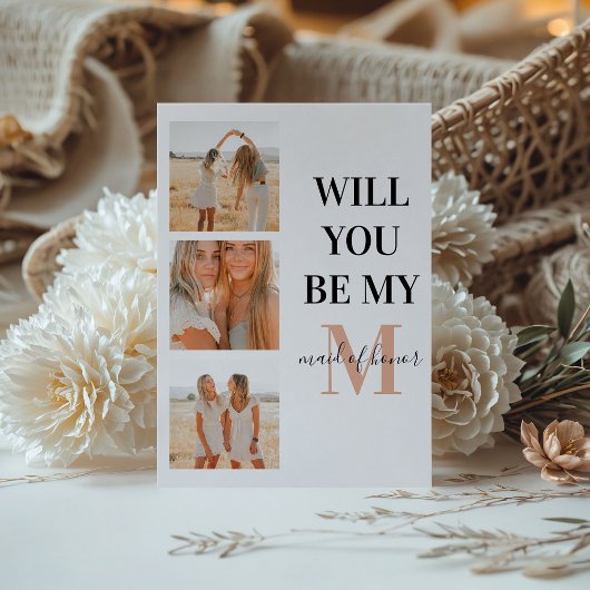 Monogram Foto word jij mijn dienstmeisje van eer?