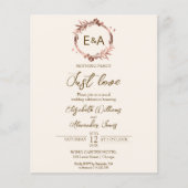 Monogram Fotobudget Weddenschappen Uitnodigingen (Voorkant)