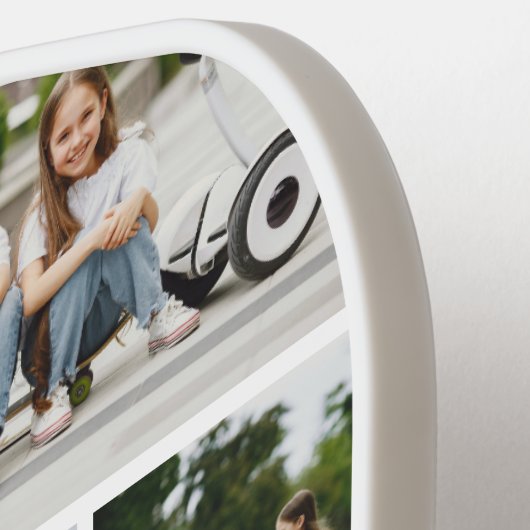 Monogram Fotocollage Aangepaste Kleur Pickleball Paddle (Links Detail)