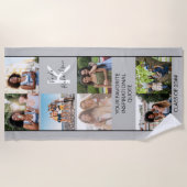 Monogram Fotocollage en Aangepaste offerte Afstude Strandlaken (Voorkant)
