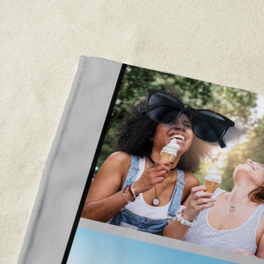 Monogram Fotocollage en Aangepaste offerte Afstude Strandlaken (In situ)