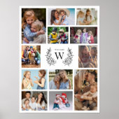 Monogram fotocollage familie poster (Voorkant)