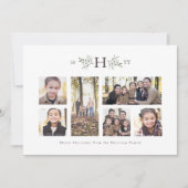 Monogram fotocollage feestdagenkaart (Voorkant)