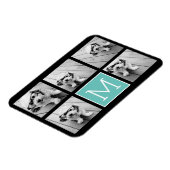 Monogram fotocollage - Tot 5 foto's zwart Magneet (Linkerzijde)