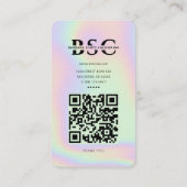 Monogram Fotograaf Holografisch Instagram Visitekaartje (Achterkant)