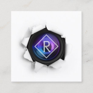 Monogram Fotografie Creatieve camera Vierkante Visitekaartje