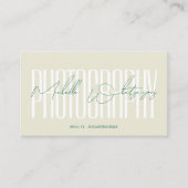 Monogram FOTOGRAFIE modern lettertype Visitekaartje (Voorkant)