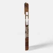 Monogram Fotohout Grain Timber Persoonlijke naam Case-Mate iPhone Case (Achterkant / Links)