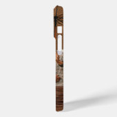 Monogram Fotohout Grain Timber Persoonlijke naam Case-Mate iPhone Case (Achterkant / Links)