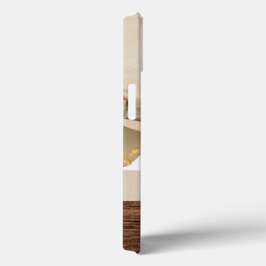 Monogram Fotohout Grain Timber Persoonlijke naam Case-Mate iPhone Case (Achterkant / Rechts)