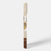 Monogram Fotohout Grain Timber Persoonlijke naam Case-Mate iPhone Case (Achterkant / Rechts)