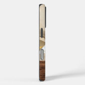 Monogram Fotohout Grain Timber Persoonlijke naam Case-Mate iPhone Case (Achterkant / Rechts)