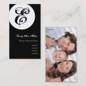 Monogram Fotokaart Contactkaartje (Voorkant / Achterkant)
