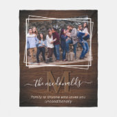 Monogram foto's & citaat uit bijtende reeks fleece deken (Voorkant)