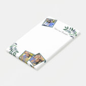 Monogram Foto's Elegant Leaves Greenery Post-it® Notes (Schuin)