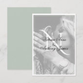 Monogram Fotoscript bruiloft Hartelijk dank Bedankkaart (Voorkant / Achterkant)