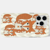 Monogram Fox Art Ivoor Zig Zag iPhone 5 Case-Mate iPhone Case (Achterkant (horizontaal))