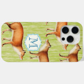 Monogram Fox Art Limoen Houten Patroon iPhone Case-Mate iPhone Case (Achterkant (horizontaal))