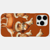 Monogram Fox Art Limoen Houten Patroon iPhone Case-Mate iPhone Case (Achterkant (horizontaal))