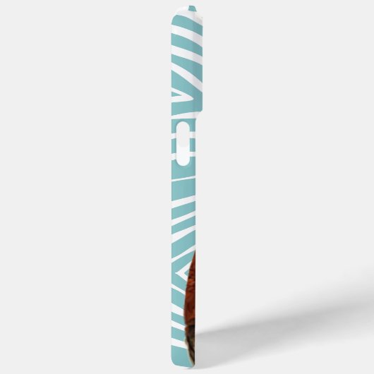 Monogram  Fox Art Limoen Houten Patroon iPhone Case-Mate iPhone Case (Achterkant / Rechts)