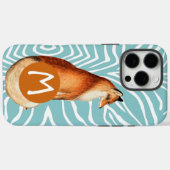 Monogram Fox Art ZebraPatroon iPhone Case-Mate iPhone Case (Achterkant (horizontaal))