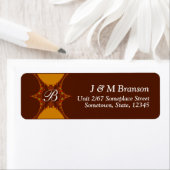 Monogram Fractal Art Lace Address Label (Insitu)