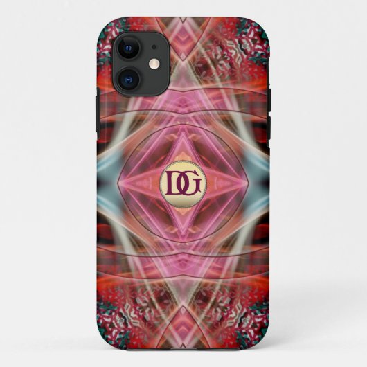 Monogram Fractal Diamond Dreams Custom iPhone 5 Case-Mate iPhone Case (Achterkant)