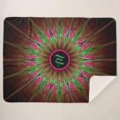 Monogram Fractal Sherpa Deken (Voorkant (horizontaal))