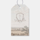 Monogram French Country Wedding Personalized Cadeaulabel (Voorkant)