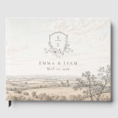 Monogram French Country Wedding Personalized Gastenboek (Voorkant)