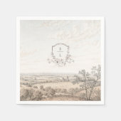 Monogram French Country Wedding Personalized Servet (Voorkant)