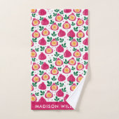 Monogram Fruit Elegant Stylish Bath Towel Set Bad Handdoek (Handdoek)