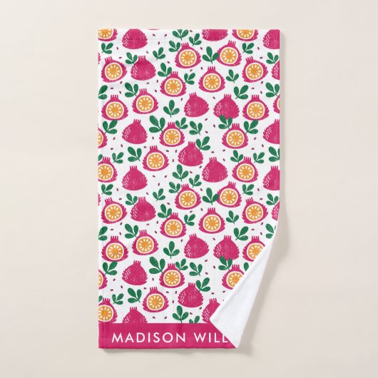 Monogram Fruit Elegant Stylish Bath Towel Set Bad Handdoek (Handdoek)