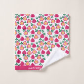 Monogram Fruit Elegant Stylish Bath Towel Set Bad Handdoek (Wasdoekje)