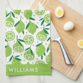 Monogram Fruit Elegant Stylish Kitchen Towel Theedoek (Quarter Fold)