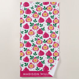 Monogram Fruit Elegante Stijlvolle Strandhanddoek Strandlaken