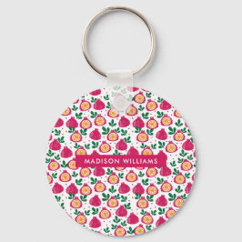 Monogram Fruit Moderne Minimalistische Sleutelhang Sleutelhanger