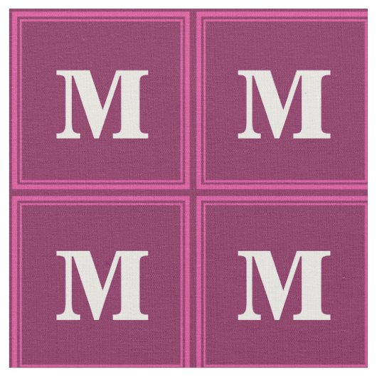 Monogram fuchsia stof (Close Up)