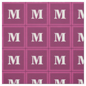 Monogram fuchsia stof (Swatch)