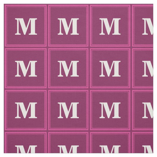 Monogram fuchsia stof (Swatch)