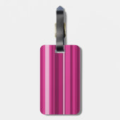 Monogram fuchsia strepen bagagelabel (Achterkant verticaal)