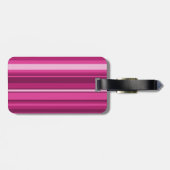 Monogram fuchsia strepen bagagelabel (Achterkant horizontaal)